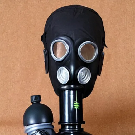 Prompt: gas mask bong