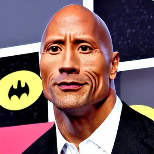 Image similar to Dwayne Johnson as batman