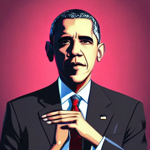 Prompt: epic vector illustration of obama, in the style of na honjaman rebeleop webtoon, by jang - sung rak ( aka dubu ), epic artwork, vector image, trending on artstation