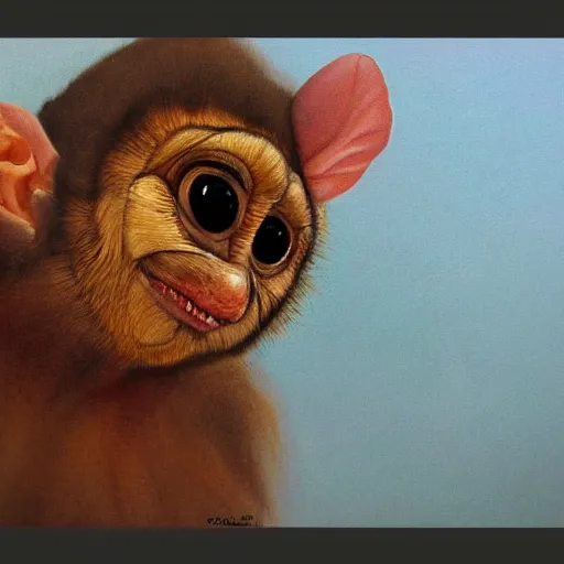 Image similar to tarsier by georgia o'keffe
