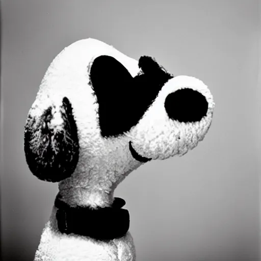 Image similar to candid portrait photograph of snoopy, taken by annie leibovitz