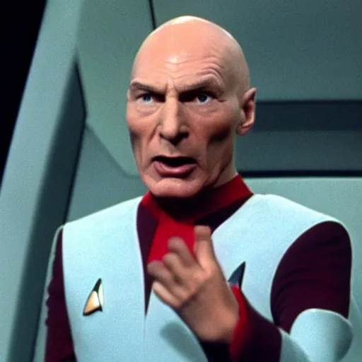 Captain Picard screaming, caught inside of a shrinking | Stable ...