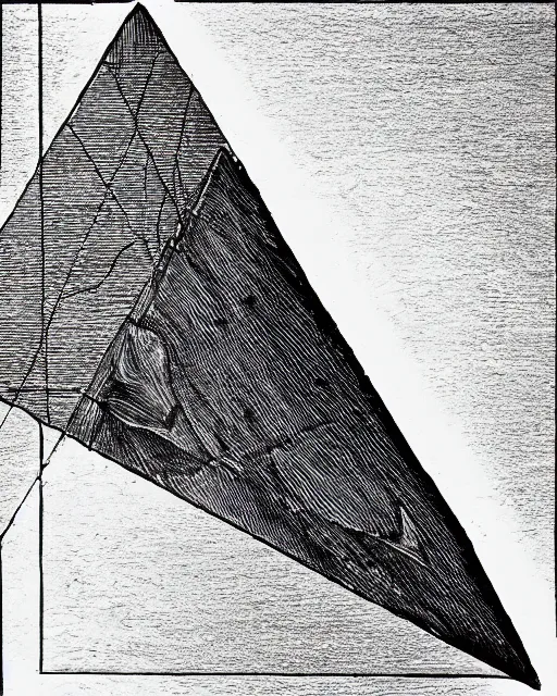Prompt: triangle inside circle, hyper realism, fine details, deviantart artstation, extremely detailed, black and white, very sharp, in the style of albrecht durer