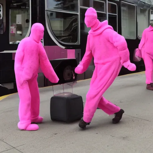 Prompt: pink guy express