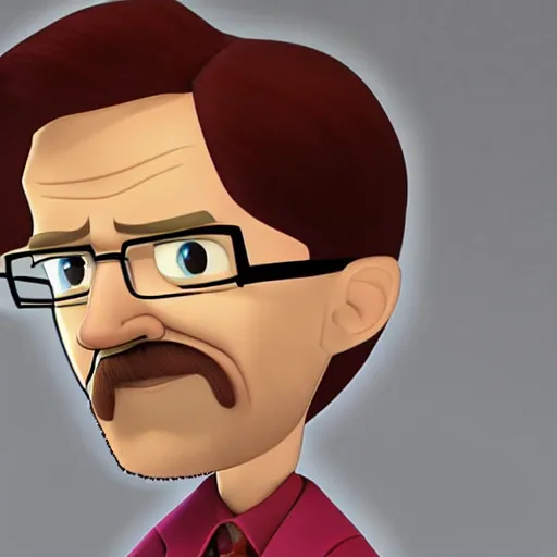 Image similar to walter white in jimmy nuetron animation style