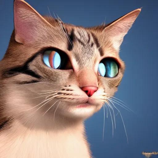 Image similar to funny cat, 8 k ultra realistic, digital art, highly detailed, trending on artstation, lens flare, atmosphere, hyper realistic, cinematic lightning, sharp focus, extreme details perfect face, pretty face, fine - face, 8 k, ultra texture, masterpiece