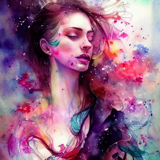 Image similar to watercolor lovers by anna dittmann, agnes cecile, william turner