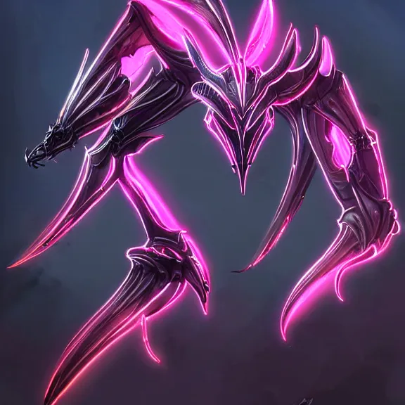 Prompt: highly detailed giantess shot exquisite warframe fanart, looking up at a giant beautiful majestic saryn prime female warframe, as a stunning anthropomorphic robot female dragon, looming over you, dancing elegantly over you, sleek bright white armor with glowing fuchsia accents, proportionally accurate, anatomically correct, sharp detailed robot dragon paws, two arms, two legs, camera close to the legs and feet, giantess shot, furry shot, upward shot, ground view shot, leg and hip shot, elegant shot, epic low shot, high quality, captura, realistic, sci fi, professional digital art, high end digital art, furry art, macro art, giantess art, anthro art, DeviantArt, artstation, Furaffinity, 3D realism, 8k HD octane render, epic lighting, depth of field