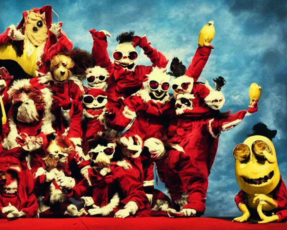 a horror movie poster featuring The Banana Splits | Stable Diffusion ...