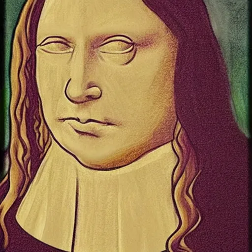 Illustrated Version Of The Mona Lisa Stock Illustration - Download Image  Now - Leonardo Da Vinci, Renaissance, Painting - Art Product - iStock