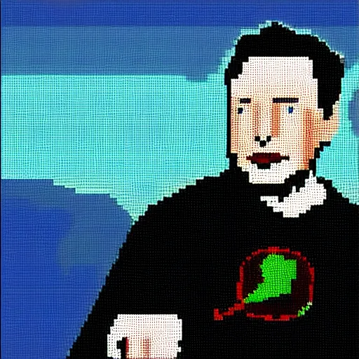 Image similar to elon musk pixel art