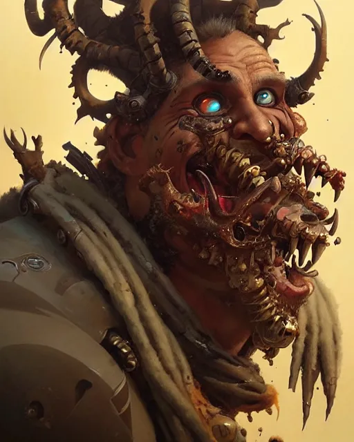 Prompt: junkrat from overwatch, character portrait, concept art, intricate details, highly detailed by greg rutkowski, michael whelan and gustave dore