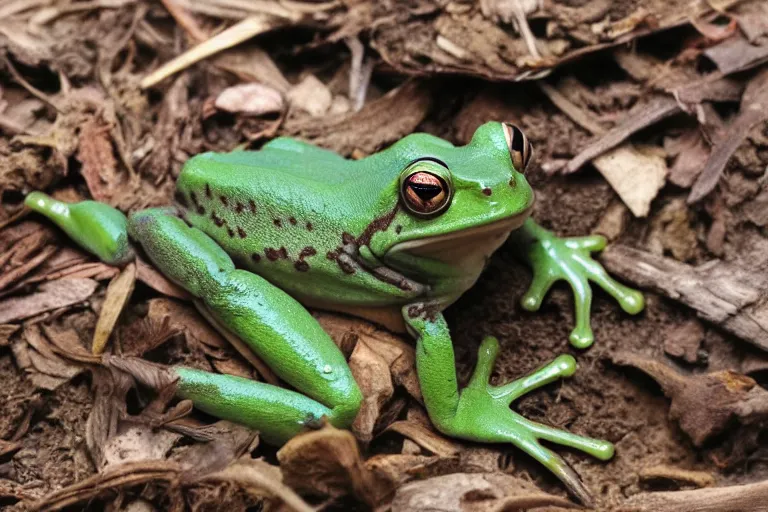 Image similar to photograph of a frog merchant.