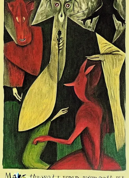 Image similar to tarot card by leonora carrington and max ernst, in the style of a 6 0's ad illustration, flat style : :