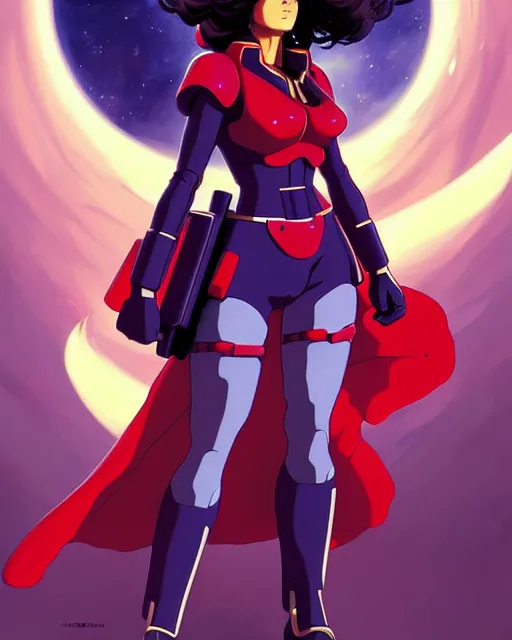 Image similar to salma hayek as a gundam, portrait shinkai makoto studio ghibli studio key hideaki anno sakimichan stanley artgerm lau rossdraws james jean marc simonetti elegant highly detailed digital painting artstation pixiv