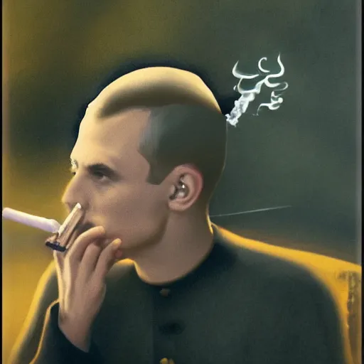 Prompt: a photo of John Paul 2 smoking a cigarette, photorealistic, high definition