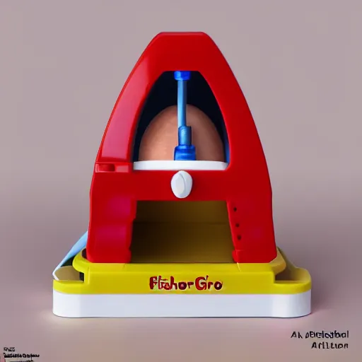 Image similar to a guillotine designed by fisher - price, plastic toy guillotine, high detail product photo, trending on artstation, 8 k