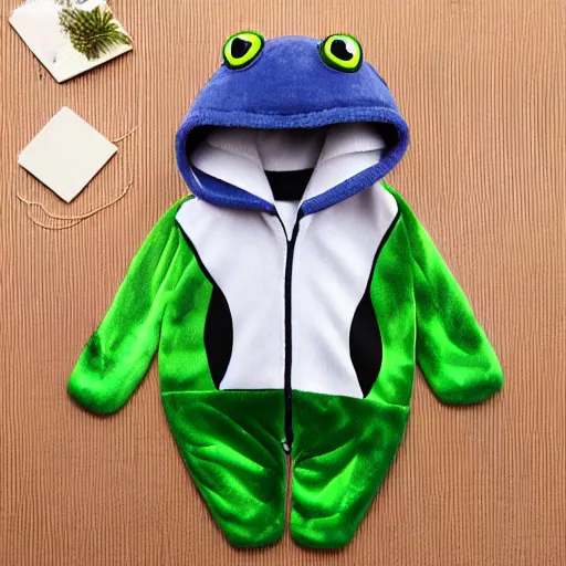 Prompt: frog kigurumi, 8k, realistic-n 9