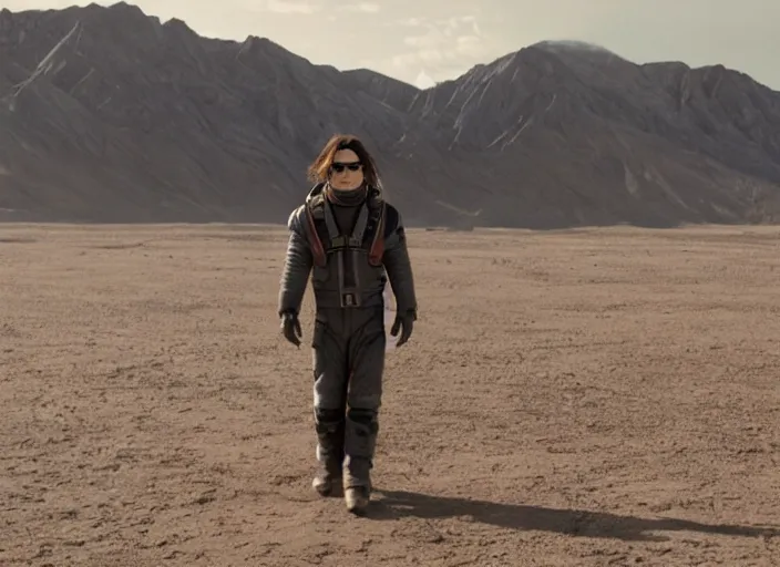 Image similar to film still of Johnny Depp as Cooper in Interstellar, 4k