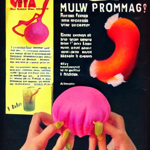 Prompt: 1960s magazine ad for a plumbus