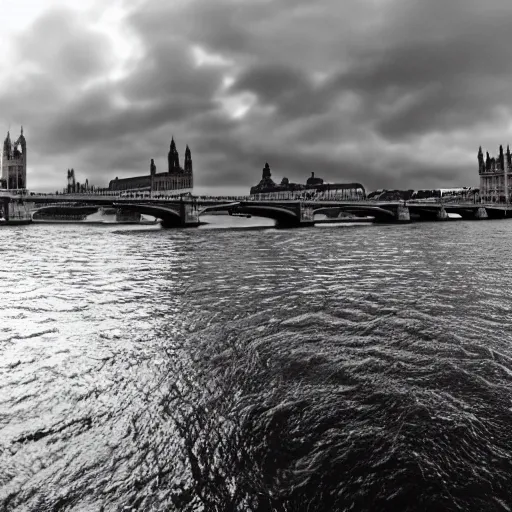 Image similar to underwater Westminster, deep underwater, dredged seabed, shot on gopro9, moody lighting, 8k, very very very highly detailed, hyper realistic realistic