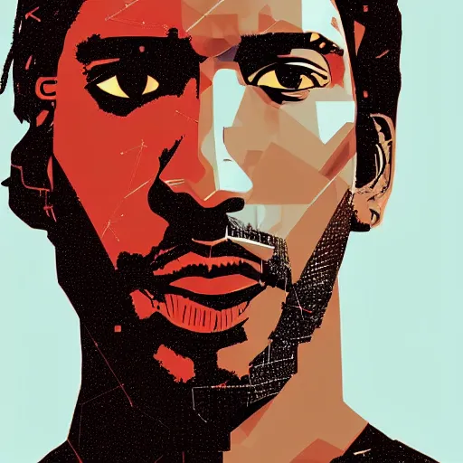 Prompt: portrait of kawhi leonard as half terminator by conrad roset, cybernetically enhanced, hyperdetailed, cyberpunk, cool, trending on artstation