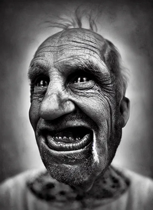 Image similar to handsome anthropomorphic mangle by lee jeffries, gelatin silver process