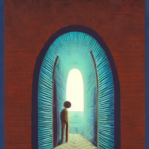 Image similar to a portal to another dimension by jeffrey smith, oil on canvas
