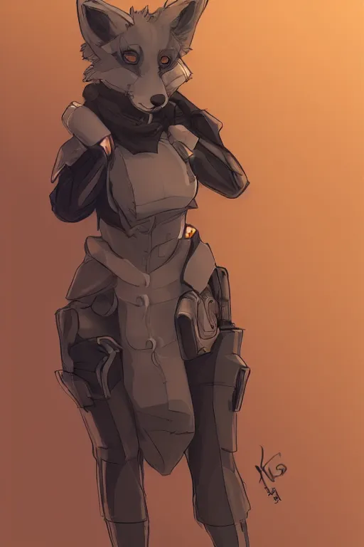 Prompt: a fox fursona, trending on artstation, by kawacy, furry art, digital art, cyberpunk, high quality