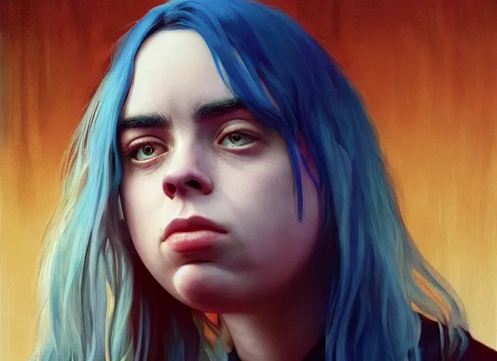 Prompt: billie eilish the real god, watching the earth. epic cinematic hyperrealism masterpiece. realistic poster with shaded lighting by craig mallismo, artgerm, jeremy lipkin and michael garmash, unreal engine, radiant light, detailed and complex environment, octane photoreal 3 d render, art station trends