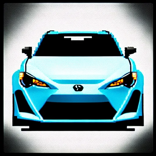 Image similar to “ pixel art of 2 0 1 6 scion fr - s in oceanic blue ”