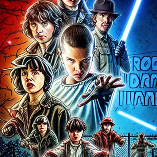 Prompt: stranger things but it's star wars