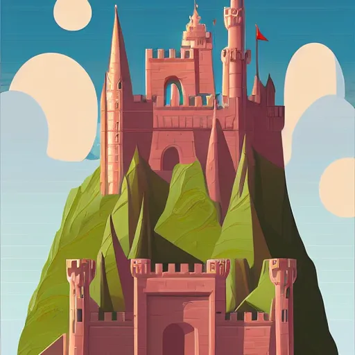 Prompt: castle vector by james gilleard h 6 4 0