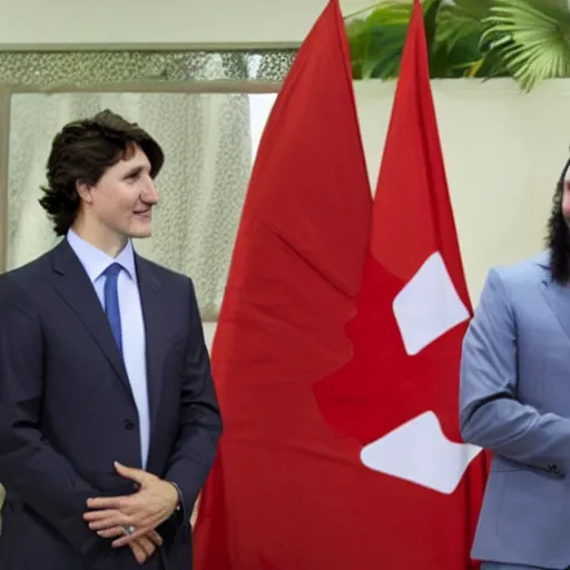 Image similar to justin trudeau as fidel castro