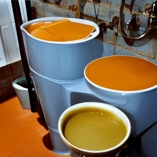 Image similar to toilet filled with soup