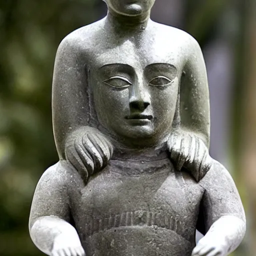 Prompt: ancient aztec statue of leonardo di caprio