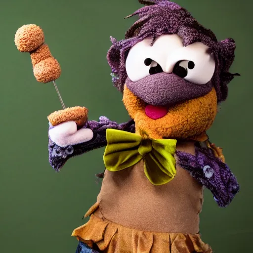 Prompt: Truffle from Terraria depicted as a muppet, photography, award winning