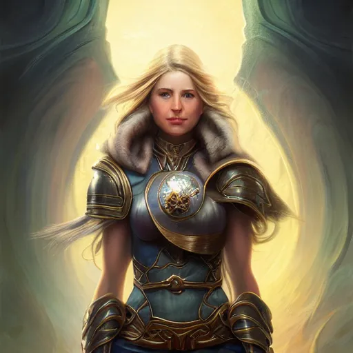 Image similar to portrait of jaina proudmoore amazing details 8 k beautiful ultra realistic sharp focus cinematic lightning highly detailed, digital painting, artstation, concept art, smooth, sharp focus, illustration artgerm, tomasz alen kopera, peter mohrbacher, donato giancola, joseph christian leyendecker, wlop, frank frazetta