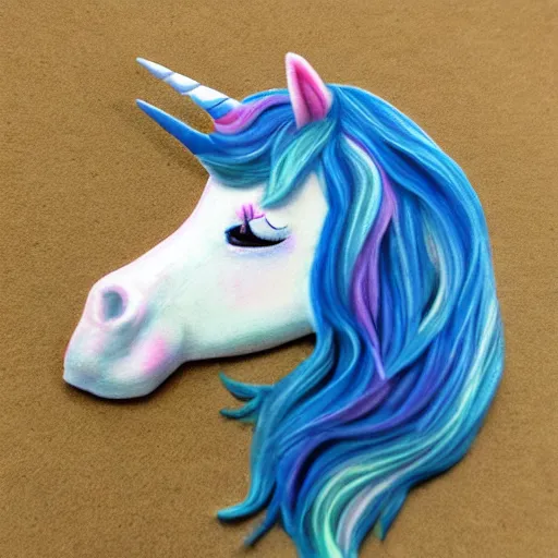 Image similar to a very realistic unicorn