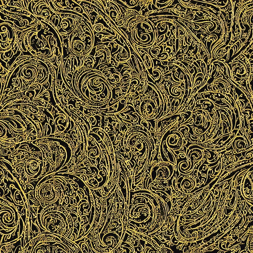 Image similar to intricate filigree 4K wallpaper gold and black SVG