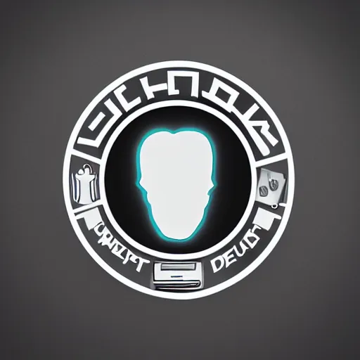 Prompt: cyberpunk dental concept logo