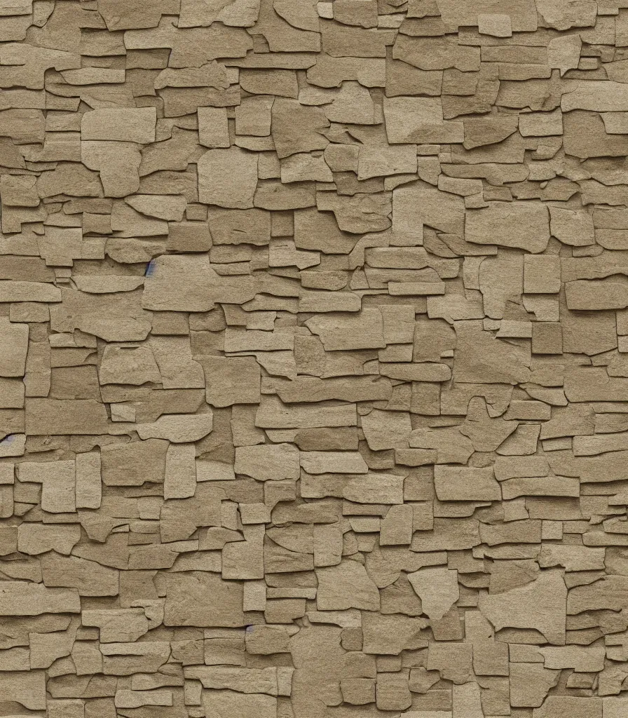 Image similar to texture map of beige stone with horizontal rectilinear engraving cutout