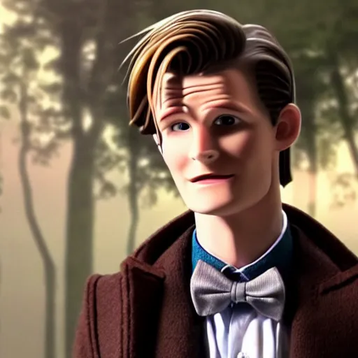 Image similar to still of the eleventh doctor, animated by hayao Miyazaki