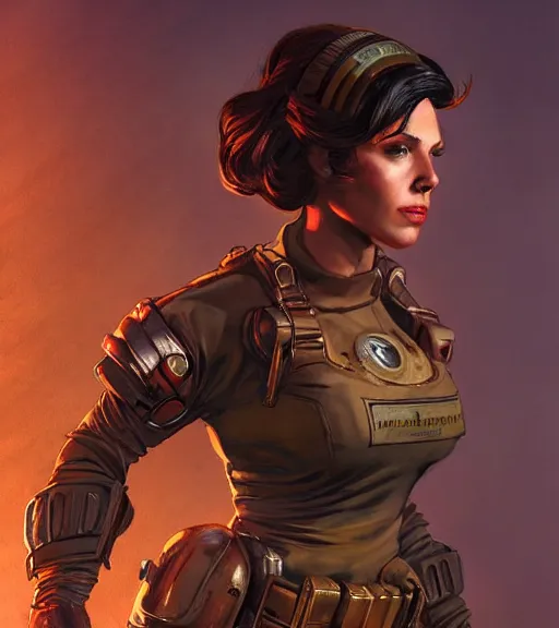 fallout 5, concept art brunette female enclave officer | Stable ...
