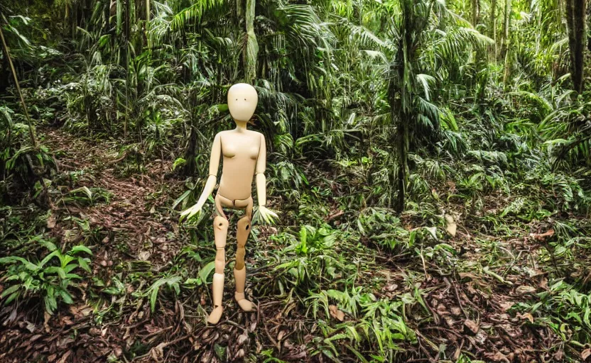 Image similar to a dummy in the rainforest, photography