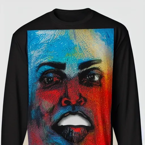 Image similar to a shirt with a face