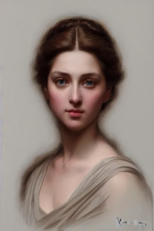 Image similar to lady, portrait, painting by vittorio reggianini, detailed art, artstation