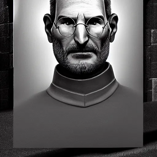 Image similar to Warhammer 40k Steve Jobs, photorealistic