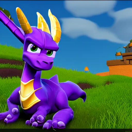 Prompt: spyro skybox