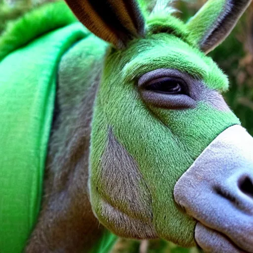 Prompt: green donkey baby